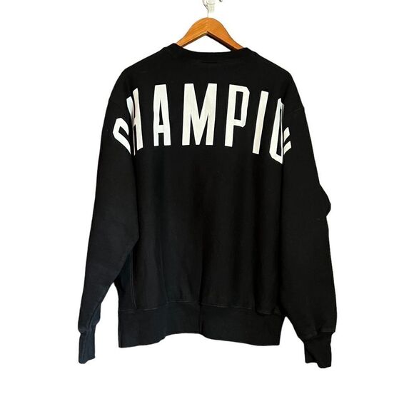 Champion‎ black reverse weave crew neck sweater - Picture 6 of 10